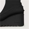 Marco Moreo Liege Studed Knee High Wedge - Black Stretch